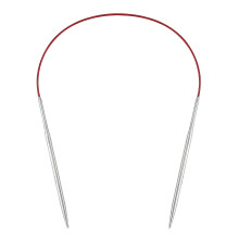 4mm Circular Knitting Needles - 40cm Flexible Cable, Metal Needles for Hats & Socks