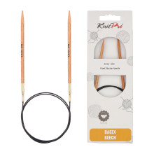 KnitPro Basix Beech Fixed Circular Needles 16" (40cm) | 4.00mm