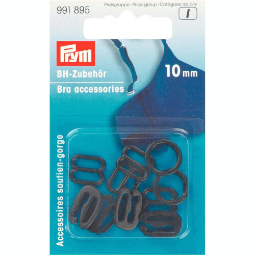Prym Prym - Prym Plastic Black (10mm) Bra Accessories - 1 Unit