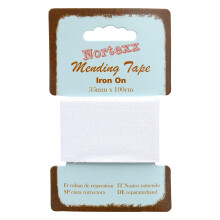 Nortexx Iron On Fabric Repair Tape, White ? Durable Mending & Patching Solution for Clothing