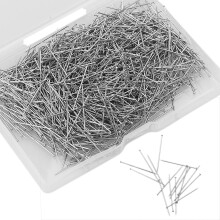 LAMXD 1100 Pieces 1" Straight Sewing Pins for Dressmaker Jewelry Making, Satin Thin Head Pins for Sewing and Crafts