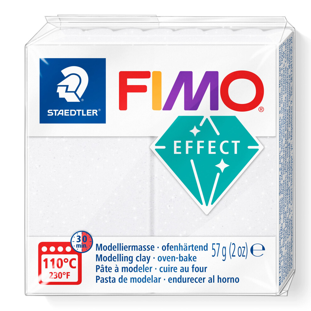 Staedtler 8010-002 Fimo Effect Oven-Hardening Polymer Modelling Clay - Galaxy (57G) White