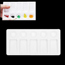 Watercolor Paint Palette with 10 Wells - Wet Mixing Palette Flat Tray - Rectangular - for Watercolor & Oil Art Painting