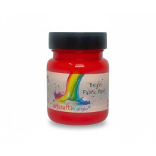 artcraft by anglo Red Fabric Paint Permanent for Clothes. Textile Fabric Paints in 60ml. Ideal for Painting Clothes, T-shirts, Jeans, Bags & Canvas