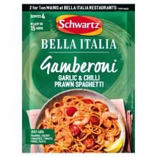 Schwartz x Bella Italia Gamberoni Garlic & Chilli Prawn Spaghetti Recipe Mix, 35g