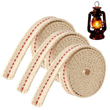 Abeillo 3 Rolls Lamp Wick Lantern Wicks - 10 Ft 1/2 Inch Flat Cotton Oil Lamp Wick Replacement Oil Lanterns Wick with Stitch for Oil Lamps, Kerosene