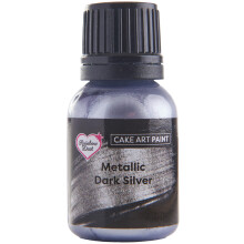 Rainbow Dust Cake Art Paint, Metallic Dark Silver - 25ml