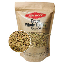 Aksoy Green Whole Lentils 1.25KG Nutty Flavour and Firm Texture Perfect for Soups, Stews, Curries, Salads, and Side Dishes ? Ideal Staple for Everyday