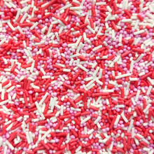 Pink, Red & White Mixed Sprinkles - 35g of Edible Mixed Valentine's/Love Heart Cake Sprinkles Cupcake Toppers Decorations, 100s 1000s Mini Balls