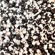 Black white sprinkles monochrome football mix halloween for cupcake cookies cake toppers pearls 100s and 1000s party birthday decoration cake cupcake