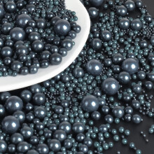 OSDUE Black Pearl Sprinkles, 85g Edible Pearl Sprinkles for Cake Decorating, Sugar Balls Cupcake Topper Decorations for Birthday Wedding Christmas