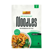 Lee Kum Kee Soy & Shallot Noodle Kit 113 g (Pack of 1) - Shanghai Style Knife-cut Noodles with Seasoned Soy Sauce, Aromatic Shallot Oil and Umami