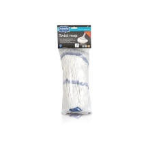 Addis Twist Mop In White And Metallic Silver