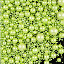 Green Pearl Sprinkles for Cake Decorations 130g Mother Of Pearl Sugar Cake Sprinkles 4 Sizes Mix for Cake Cupcake Cookie Baking Donuts Ice Cream