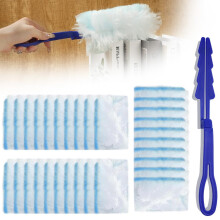 Vicloon 20 Pcs Flash Duster Refills, Refill Duster for Cleaning, Disposable Duster Heads, Strong Electrostatic Dust Removal Manual Dust Refill Pack,