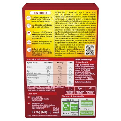 NESCAF? 3 IN 1's Original (1 Pack 8 Drinks) 1