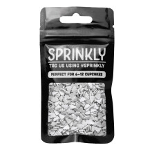 SPRINKLY - Sprinkle Shapes - Silver Christmas Trees (Christmas) - 25g