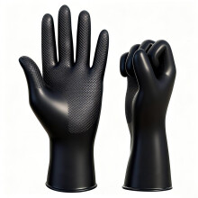 ANGYANG 2Pcs Hair Dyeing Gloves, Black Reusable Rubber Gloves, Professional Hair Coloring Accessories, Suitable for Salon Hair Dyeing and Daily