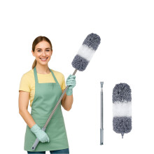 2025 Upgraded Microfiber Feather Duster for Cleaning Extendable 110 Inches Long for High Ceilings Home Furniture Car Telescopic Pole Feather Dusters
