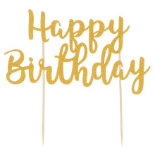 Mason Cash Happy Birthday Cake Topper ? Reusable Acrylic Cake Decoration | Fun Cake Sign for Birthdays | Easy to Use, No DIY Needed | Perfect for