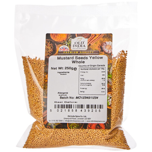 Old India Mustard Seeds Yellow Whole 250g