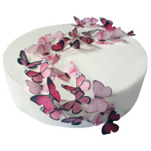 Anglesit 48 X PRE-CUT BEAUTIFUL SMALL PINK BUTTERFLIES EDIBLE RICE/WAFER PAPER PRE CUT CUPCAKE CAKE DESSERT TOPPERS BIRTHDAY PARTY WEDDING BABY SHOWER