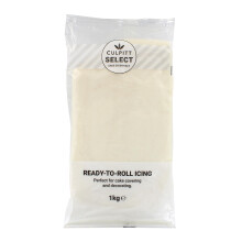 Culpitt Select Ready To Roll Icing, White Fondant Icing, Sugar Paste For Cake Decorating and Covering - 1kg