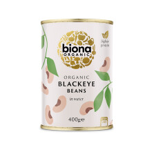 Biona Organic Blackeye Beans in Water, 400g,Package may vary