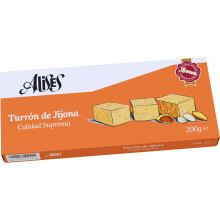 Alises Turr?n de Jijona - Supreme Quality - 100% natural - Almonds and Honey, Gluten Free, Lactose Free - Spanish Nougat 200g (Soft)
