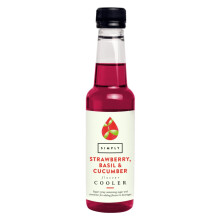 Simply Strawberry, Basil and Cucumber Cooler Syrup, 250 ml,label may vary