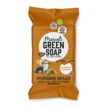 Marcel's Green Soap - Hygienic Moist Cleaning Wipes - Sandalwood & Cardamom - Plant Based - Surface Wipes - Pack of 60