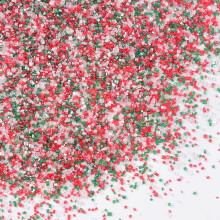 Sujoygar Red Green and White Cake Sprinkles, 130g Edible Christmas Sugar Sprinkles for Cake Decorating Cupcake Topper Cocktail Rimming Sugar On