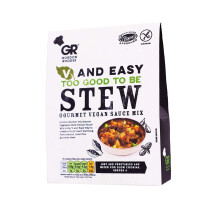 Gordon Rhodes' Too Good to Be Stew Gourmet Vegan Sauce Mix is a Wholesome and Hearty Vegan stew. Free from Meat and Gluten, Slow Cook for a