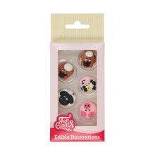 FunCakes Sugar Decorations Farm Animals: Ready to Use for Cake Decoration, Perfect for Cupcakes, Muffins and more, Glutenfree certified,