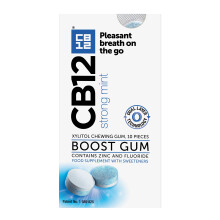 CB12 Boost Chewing Gum ? Instant Freshness on the Go, Prevents Bad Breath, Sugar-Free, Cool Mint Flavour ? 10 pcs