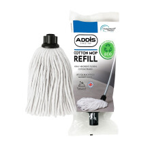 ADDIS Cotton Mop Refill, Graphite/ Metallic,White