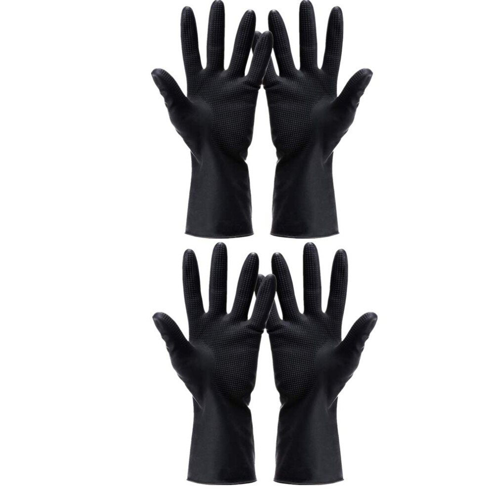 2Pairs Hair Dye Gloves Hair Color Latex Gloves For Hair Salon Hair Dyeing Cleaning Cooking Dishwashing 5051225273781