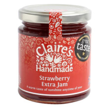Claire's Handmade | Extra Fruity Strawberry Jam | Essence of Summer | Traditionally Made | Gluten Free | GMO Free | Suitable for Vegetarians & Vegans