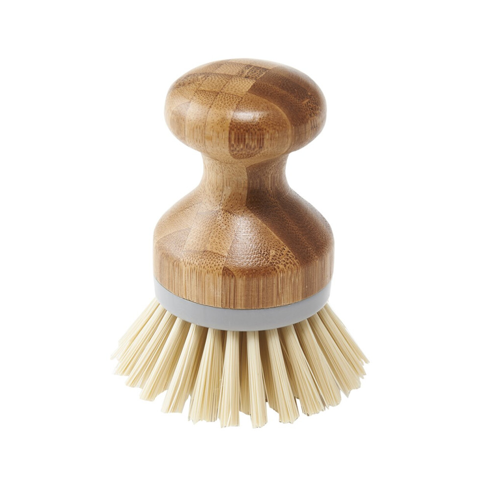 Addis Palm Dish Brush With Natural Bamboo, Natural & /Wood, 6.7 X 6.7 X 9 Cm 517683 Grey