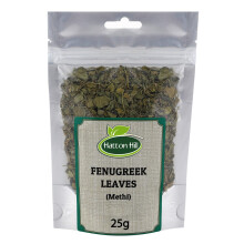Fenugreek Leaves 25g by Hatton Hill | Kasuri Methi, Authentic Flavour for Curries, Stews, and Breads