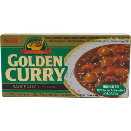 S and B Golden Curry Sauce Mix, 100g