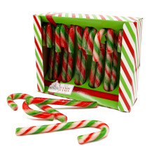 Bonds of London Candy Canes, Festive & Classic Peppermint Flavour, Ideal Stocking Fillers & Christmas Treats, 12 Canes, 144 g Box (Pack of 1)