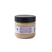 Med Cuisine Roasted Garlic Tahini 200GR - A Smooth Sesame Paste with Roasted Garlic - Source of Iron and Calcium - Tahini Garlic Sauce - Vegan,