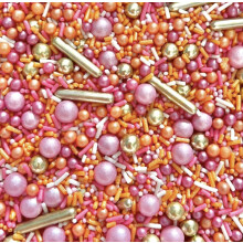 orange pink gold sprinkles summer pearls edible cupcake cake toppers biscuits pearls decoration 100s 1000s bright hen party bridal baking SUMMER