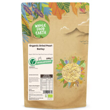 Wholefood Earth Organic Dried Pearl Barley 500g Vegan | GMO Free | High Fibre | Source of Protein | Certified Organic