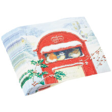 Anniversary House Tiflair Luxury Christmas Napkins - 3-Ply Paper Lunch Napkins with Christmas Postbox Design - Thick, Strong, Festive Disposable