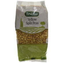 Bevelini Yellow Split Peas 500g - Dried Yellow Peas for Soups, Stews, Curries & Pease Pudding - High Protein & Fibre Plant-Based Pulses - Vegan &