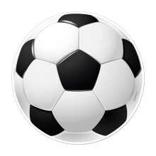 Dekora - Children's Football Birthday Cake Decoration - Sugar Free Soccer Ball Wafer Disk | Diameter 15,5 cm