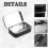 LPMXYW 2 PCS Rectangular Small Tin Boxes With Lid - Black Storage Box for Candy, Key, Earring, Coin Organizer - Mini Portable Box 3