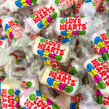 15 Mini Love Heart Sweets Valentines Sweets Wedding Heart Sweet Rolls Sweet Treat Gifting Co.